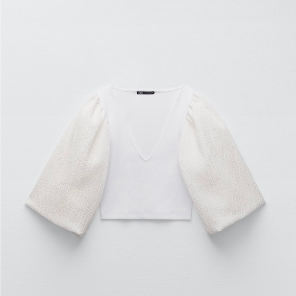 Zara combination textured top - Picture 6 of 9